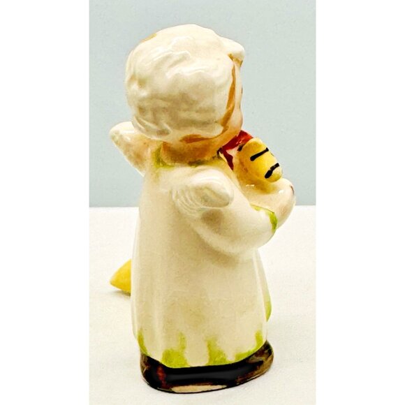 Vintage Goebel Angel Candle Holder Teddy Bear Rocking Horse Lot of 2 - Picture 3 of 11